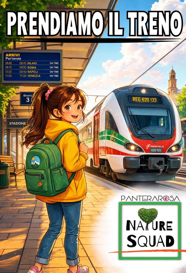 Prendiamo il treno — illustrazione Nature Squad
